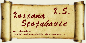 Koštana Stojaković vizit kartica